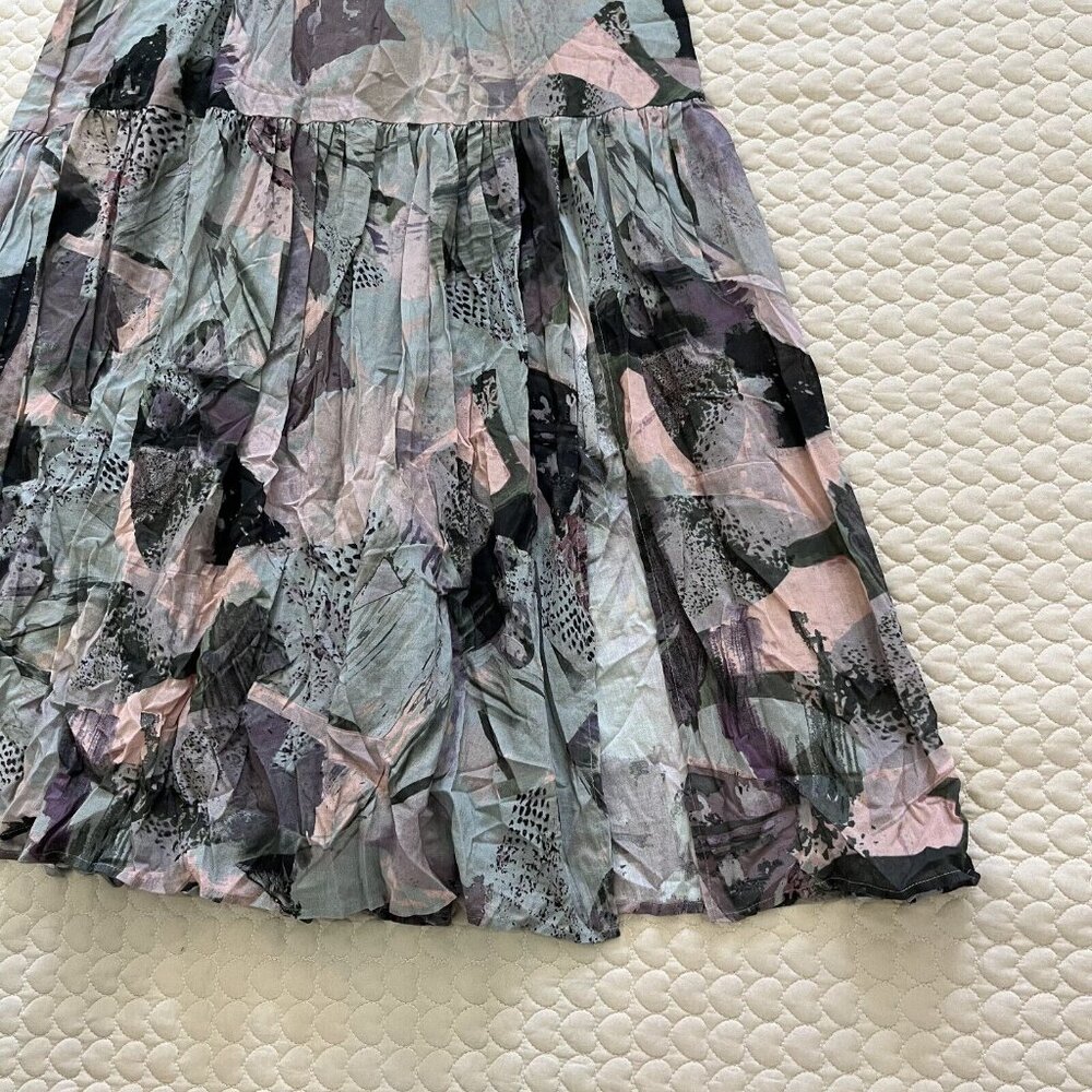 $653 NWOT Iro Mauge Tiered Cotton Floral Print Long Maxi Dress Size 40 - Picture 8 of 11